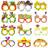 Shein 12pcs Mexican Fiesta Party Decoration Paper Glasses