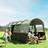 OutSunny 8-Person Camping Tent Tunnel Design with 4 Large Windows Green