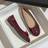 Shein Round Toe Stable And Comfortable Ballet Flats - Red