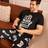 Shein Pajama Set Printed Short Sleeve Top Long Pants