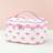 Shein Artist Pink Girly Bow Pattern Makeup Bag - Printed