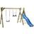 Nordic Play Active Swing Set Incl Black Swing Black Trapeze Fitting & 1 Blue Slide