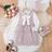 Shein Young Girl Plaid Dress Bow Front Flounce Sleeve Blouse