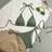 Shein Summer Beach Solid Color Halter Neck Set