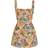 PrettyLittleThing Floral Twill Bodycon Dress - Stone