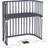 Babybay Boxspring Bed Grey Varnished 54x96cm