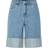 Pieces Pcmindy Mw Loose Denim Jeansshorts - Blå