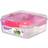 Sistema Bento Cube with Yogurt Pot Clear/Pink Food Container 1.25L