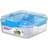 Sistema Bento Cube with Yogurt Pot Clear/Blue Food Container 1.25L