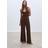 Stradivarius Flowing Strappy Jumpsuit - Brown