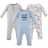 Hudson Baby Union Coveralls 3-pack - Mustache (10151294)