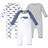 Touched By Nature Coveralls 3-pack - Blue Whale
