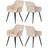 Life Interiors Camden Cream Kitchen Chair 82cm 4pcs