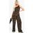 boohoo Womens Leopard Print Chiffon Wide Leg Jumpsuit - Brown