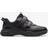 Clarks Feather Shine Rip Tape Trainers Leather - Black