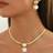 Shein Elegant Necklace Earrings Jewelry Set For Women - Faux Pearl
