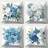 Shein Flower 3D Printed Pillow Case Cushion Cover Blue