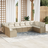 vidaXL 10-teiliges Garten Sofa Set Beige Poly Rattan Lounge-Set