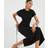 River Island Womens Black Short Sleeve Side Drape Midi Dress
