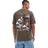 Only & Sons Oversize Fit T-Shirt Back Print Brown Green