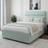 Bedmaster Super King Size Duck Egg Linen Divan Base Blue Continental Bed