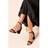 Dorothy Perkins Wide Fit Spark High Block Heel Sandals - Natural Black