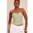 PrettyLittleThing Lace Boned Bandeau Corset Top - Green