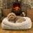 OHS Soft Faux Fur Ribbed Pet Bed L