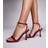 Simmi London Dola Wide Fit Strappy Mid Heeled Sandals - Red