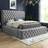 DS Living Cambridge Double Grey Soft Velvet Frame Bed