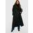 boohoo Oversized Maxi Wool Look Coat - Black