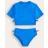 Shein Tween Girl Solid Color Fabric Two-Piece Swimwear Set