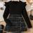 Shein Flounce Trim Long Sleeve Top Tweed Knit Set - Spring