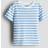 H&M Boys Striped Cotton T-shirt - Light Blue