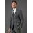 Burton Tweed Look Slim Fit Suit Jacket - Charcoal