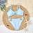 Shein Tween Girls Light Blue Fashion Resort Bikini Sets