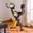 Homcom 2-In-1 Folding Exercise Bike with 8 Level Magnetic Yellow