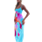 Shein Women's Knitted Positioning Print Beach Vacation Sexy Spaghetti Strap Dress