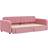 vidaXL Extendable Pink Soffa 224cm 3-sits