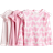 H&M Frill-Trimmed Jersey Tops 3-pack - Pink/Hearts (1246511001)