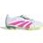 adidas Kid's Predator League Fold Over Tongue FG - Cloud White/Lucid Pink/ Lucid Lemon
