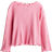 H&M Overlock-Detail Cotton Top - Pink/Bow (1246496001)