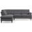 Dunelm Cooper Aqua Clean Chenille Grey Sofa 262cm 4 Seater