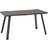 SECONIQUE Quebec Wave Edge Black Wood Grain Dining Table 80x140cm