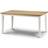 Julian Bowen Davenport ‎Ivory/Light Oak Dining Table 90x150cm