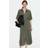 H&M Tie-Belt Shirt Dress - Dark Khaki Green