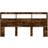 vidaXL Cabinet Smoked Oak Headboard 200cm