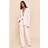 PrettyLittleThing Petite Neutral Linen Pleat Trousers - Camel