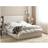 Beliani Dubbelsäng Vion Med Förvaring 140x200 cm Beige Ramsäng