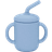 Summerville Silikonmugg med Sugrör Stone Blue